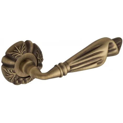 Дверная ручка на круглом основании Venezia \"OPERA\" D5 матовая бронза