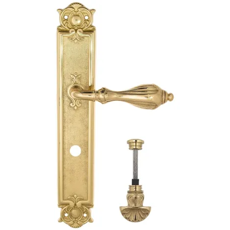 Дверная ручка Venezia \"ANAFESTO\" WC-4 на планке PL97 полированная латунь