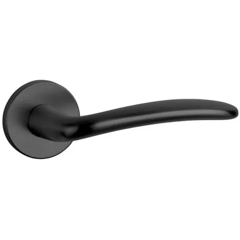 Дверная ручка на круглом основании APRILE AMBROSIA R BLACK черный