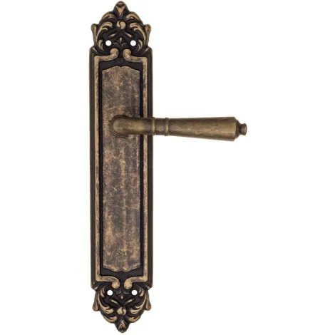 Дверная ручка на планке Fratelli Cattini \"TOSCANA\" PL96-BA античная бронза