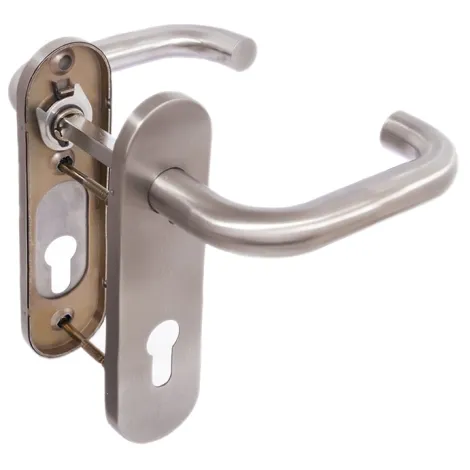 Ручка дверная Fuaro DH-0433 SS с пружиной, НЕРЖАВЕЙКА 201, квадрат 9x140 мм