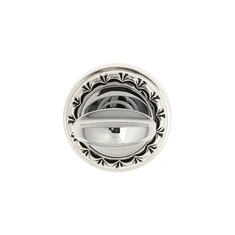 Фиксатор поворотный на круглом основании WC-2 D2 натуральное серебро + черный