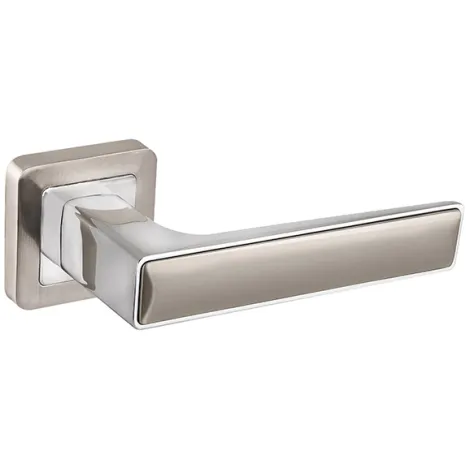 Дверная ручка на квадратном основании Fuaro K.XM52.DENVER (DENVER XM) SN/CP-3 матовый никель/хром