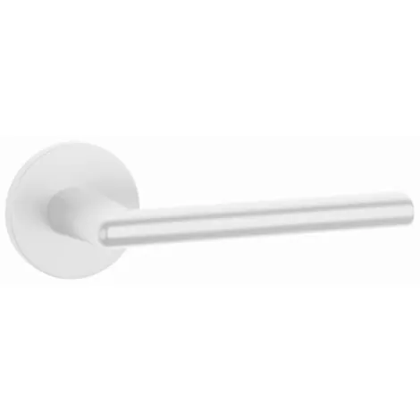 Дверная ручка на круглом основании APRILE Kalmia R 7S WH матовый белый