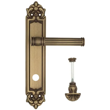 Дверная ручка Venezia \"IMPERO\" WC-4 на планке PL96 матовая бронза