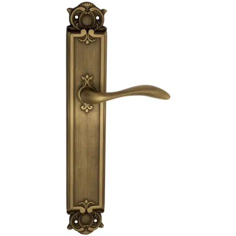 Дверная ручка Venezia \"ALESSANDRA\" на планке PL97 матовая бронза