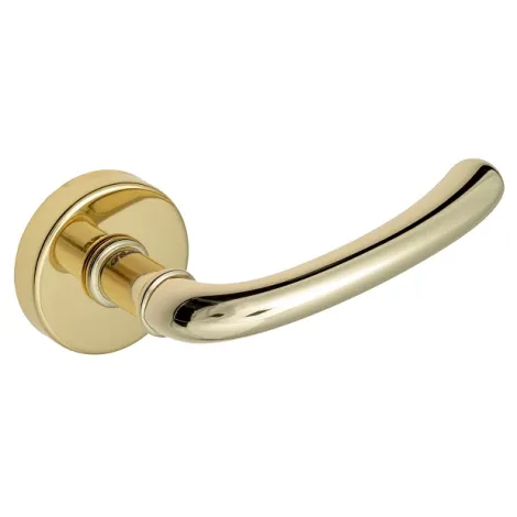 Дверная ручка на круглом основании Fratelli Cattini \"ISEO\" 7-OLV полированная латунь