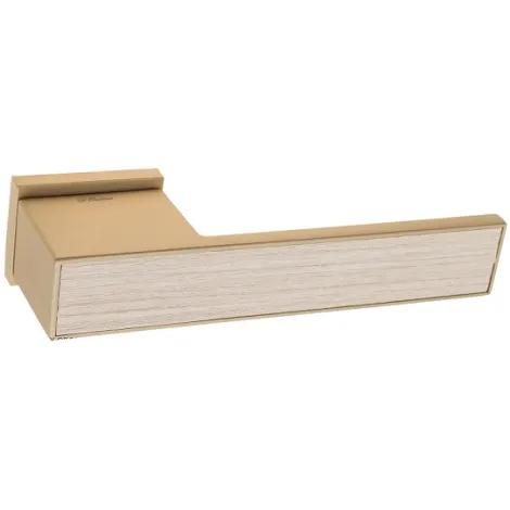 Дверная ручка на прямоугольном основании Fratelli Cattini \"COSMO NATURA SOLE\" 6-KD золото крайола