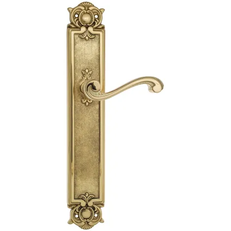 Дверная ручка Venezia \"VIVALDI\" на планке PL97 полированная латунь