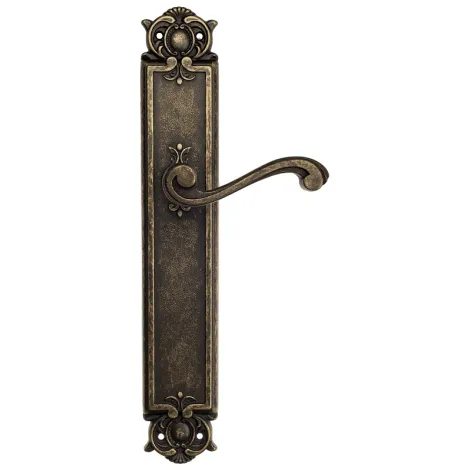 Дверная ручка Venezia \"VIVALDI\" на планке PL97 античная бронза