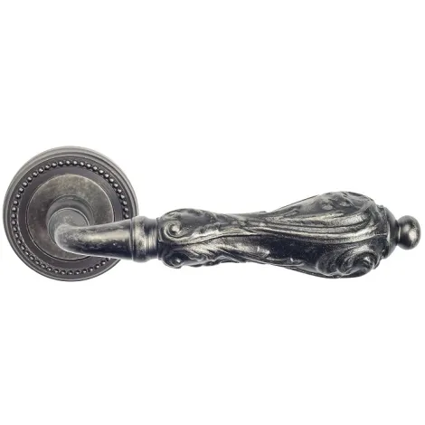 Дверная ручка на круглом основании Venezia \"MONTE CRISTO\" D3 античное серебро