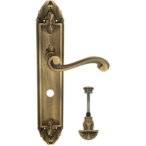 Дверная ручка Venezia \"VIVALDI\" WC-4 на планке PL90 матовая бронза