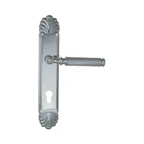 Дверная ручка Venezia \"MOSCA\" на планке PL87 полированный хром