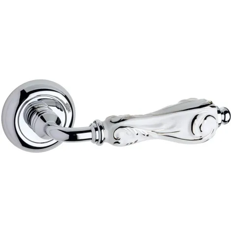 Дверная ручка на круглом основании Fimet Flora Р 147Р/231 С F04 полированный хром