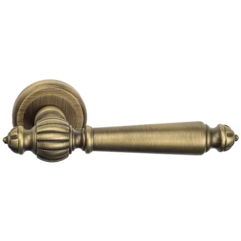 Дверная ручка на круглом основании Venezia \"PELLESTRINA\" D1 матовая бронза