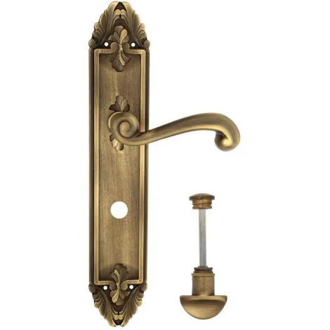 Дверная ручка Venezia \"CARNEVALE\" WC-2 на планке PL90 матовая бронза