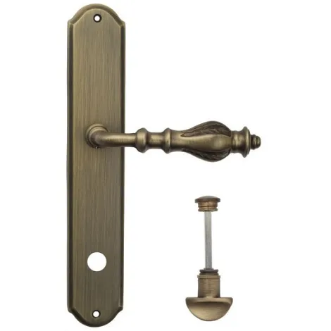 Дверная ручка Venezia \"GIFESTION\" WC-2 на планке PL02 матовая бронза