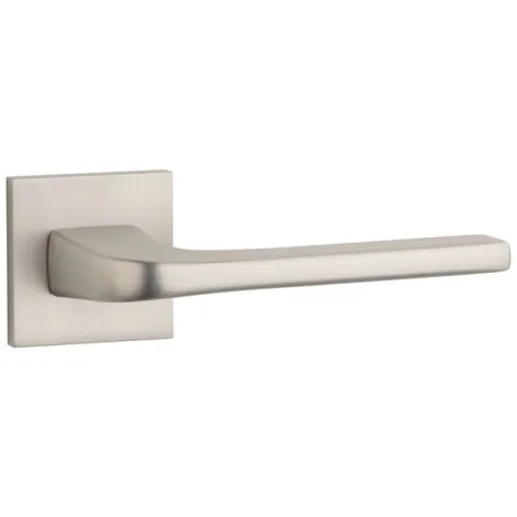Дверная ручка на квадратном основании STILE NAKA Q SLIMM 7 mm никель