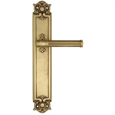 Дверная ручка Venezia \"IMPERO\" на планке PL97 французcкое золото + коричневый