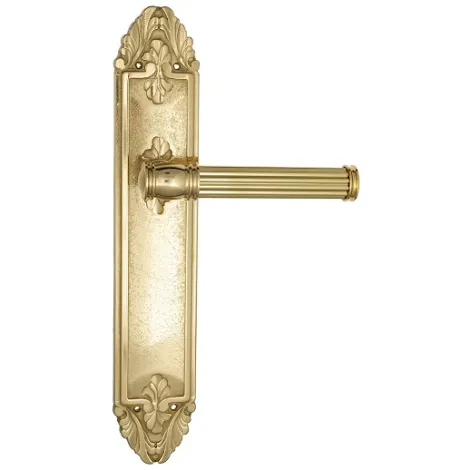 Дверная ручка Venezia \"IMPERO\" на планке PL90 полированная латунь