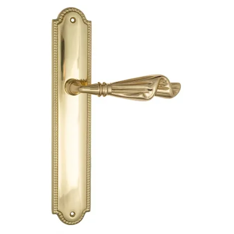 Дверная ручка Venezia \"OPERA\" на планке PL98 полированная латунь
