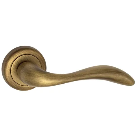 Дверная ручка на круглом основании Venezia \"ALESSANDRA\" D1 матовая бронза