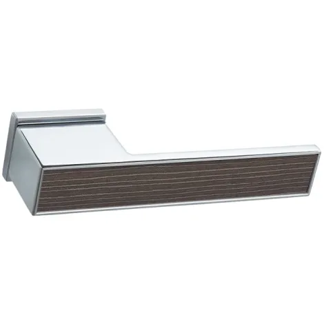 Дверная ручка на прямоугольном основании Fratelli Cattini \"COSMO NATURA TERRA\" 6-CR полированный хром