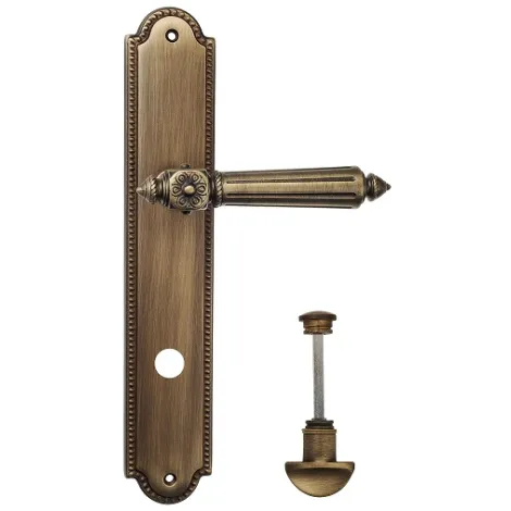 Дверная ручка Venezia \"CASTELLO\" WC-2 на планке PL98 матовая бронза