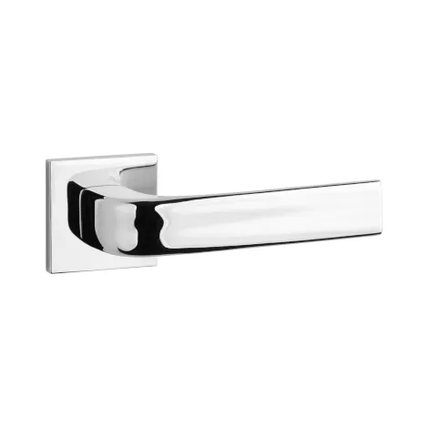 Дверная ручка на квадратном основании STILE JENA Q SLIMM 7mm CP полированный хром