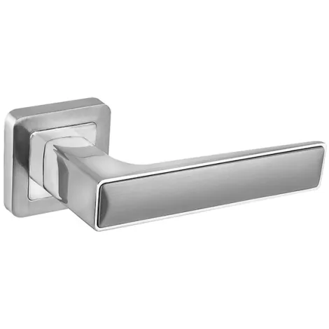 Дверная ручка на квадратном основании Fuaro K.XM52.DENVER (DENVER XM) SSC/CP-16 сатинированный хром/хром