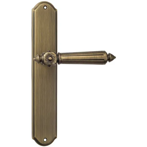 Дверная ручка Venezia \"CASTELLO\" на планке PL02 матовая бронза