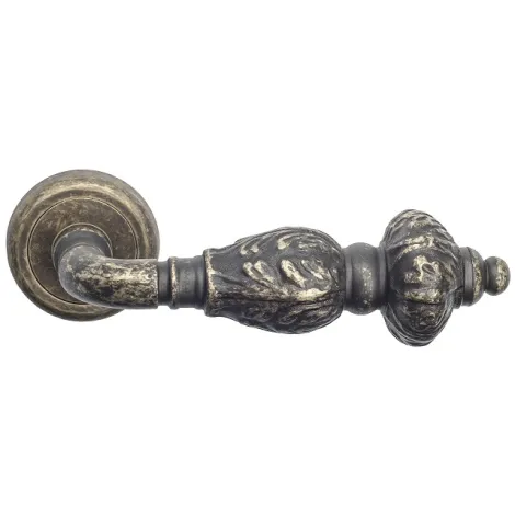 Дверная ручка на круглом основании Venezia \"LUCRECIA\" D1 античная бронза