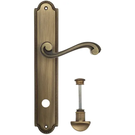 Дверная ручка Venezia \"VIVALDI\" WC-2 на планке PL98 матовая бронза