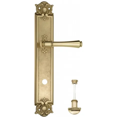 Дверная ручка Venezia \"CALLISTO\" WC-2 на планке PL97 полированная латунь