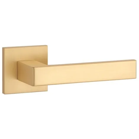 Дверная ручка на квадратном основании APRILE SULLA Q 7S GOLD SATIN матовое золото