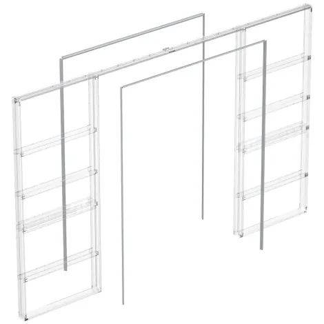 Комплект для обрамления пенала для двухстворчатой двери Armadillo SLD.Comfort-PENAL frame 1800/2900 AL