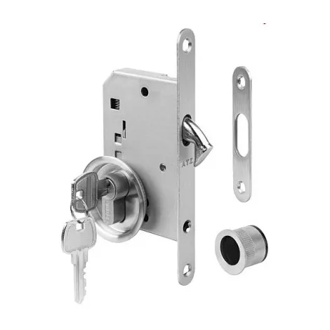 Крюковый замок Tupai 3970-16 PZ для раздвижных дверей нержавеющая сталь 