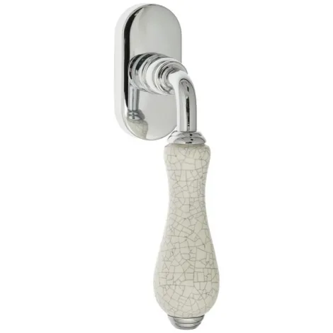 Ручка оконная Venezia \"COLOSSEO\" белая керамика паутинка FW полированный хром