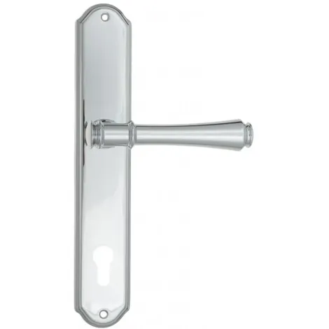 Дверная ручка Venezia \"CALLISTO\" CYL на планке PL02 полированный хром