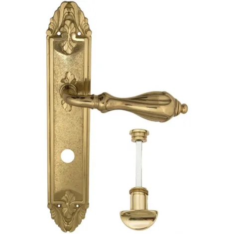 Дверная ручка Venezia \"ANAFESTO\" WC-2 на планке PL90 полированная латунь