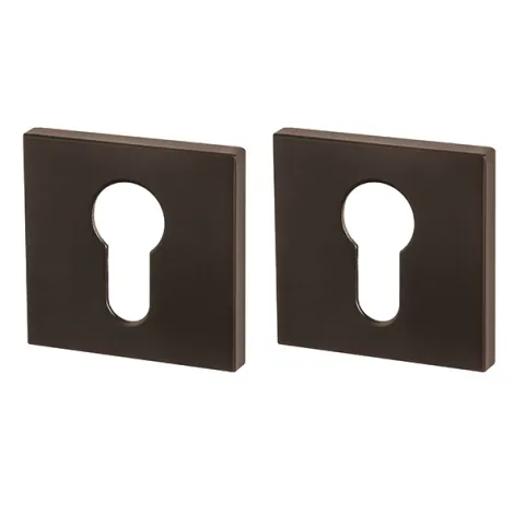 Накладка под цилиндр на квадратном основании Armadillo ET USS BPVD-77 Вороненый никель