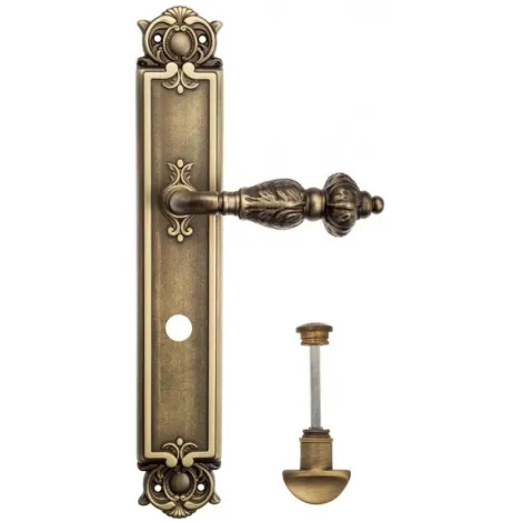 Дверная ручка Venezia \"LUCRECIA\" WC-2 на планке PL97 матовая бронза