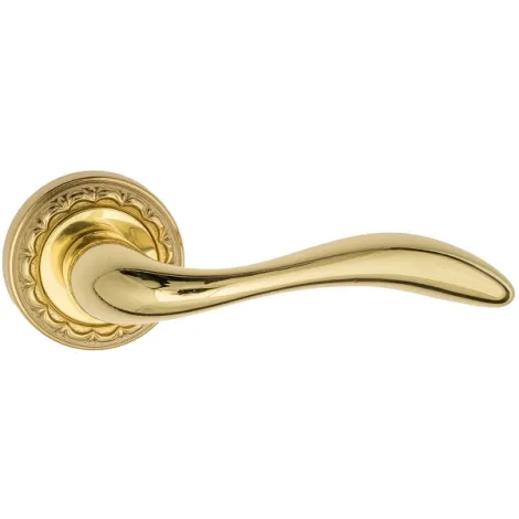 Дверная ручка на круглом основании Venezia \"ALESSANDRA\" D2 полированная латунь