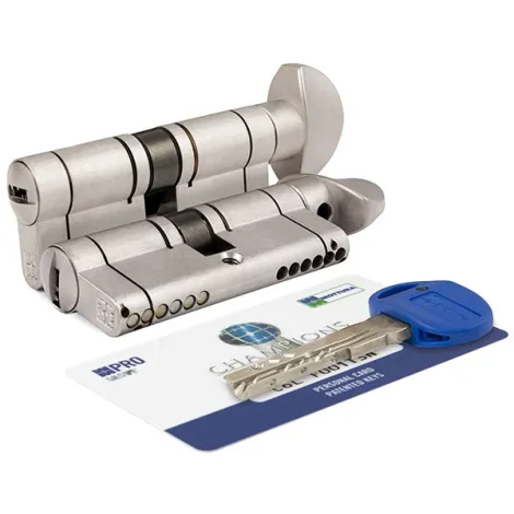 Цилиндровый механизм Mottura с вертушкой CP4F414101R (82 мм/36+10+36) МАТ.НИКЕЛЬ