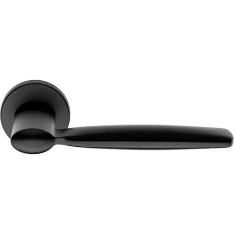 Дверная ручка на круглом основании Linea Cali SPRING 480/027 VE черный матовый