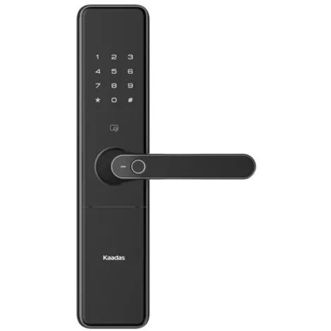 Замок врезной электронный к с ручкой Kaadas S500 с отпечатком пальца, черный