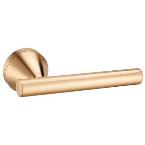 Дверная ручка на круглом основании \"Агата\" золото матовое 