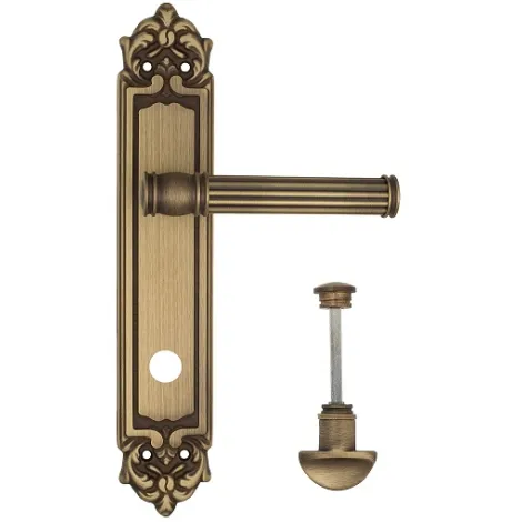 Дверная ручка Venezia \"IMPERO\" WC-2 на планке PL96 матовая бронза