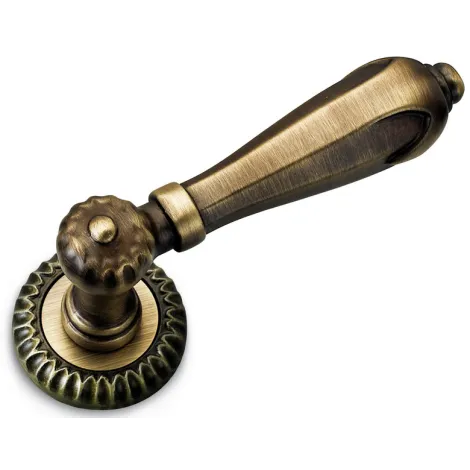 Дверная ручка на круглой розетке д.51 мм Sicma Pompei 149.OY.18 бронза вестерн