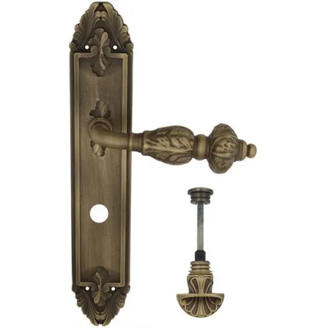 Дверная ручка Venezia \"LUCRECIA\" WC-4 на планке PL90 матовая бронза